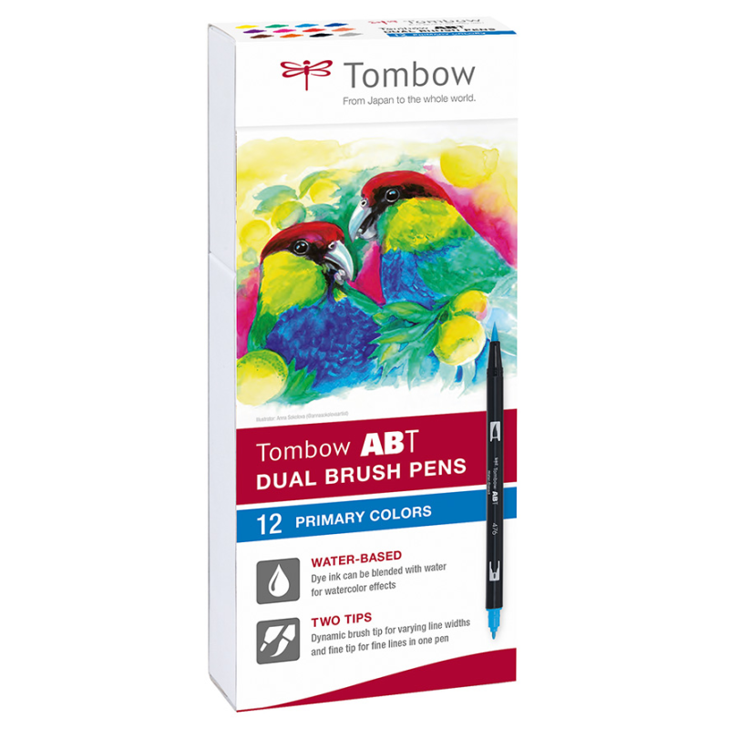 PENNARELLI DUAL BRUSH 10+2 COLORI PRIMARI TOMBOW